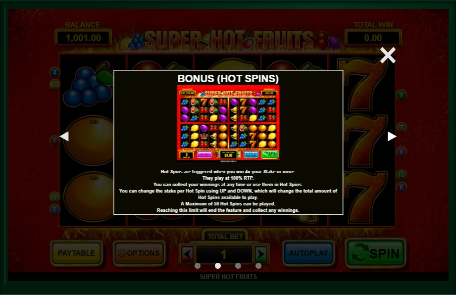 super hot fruits slot machine detail image 2