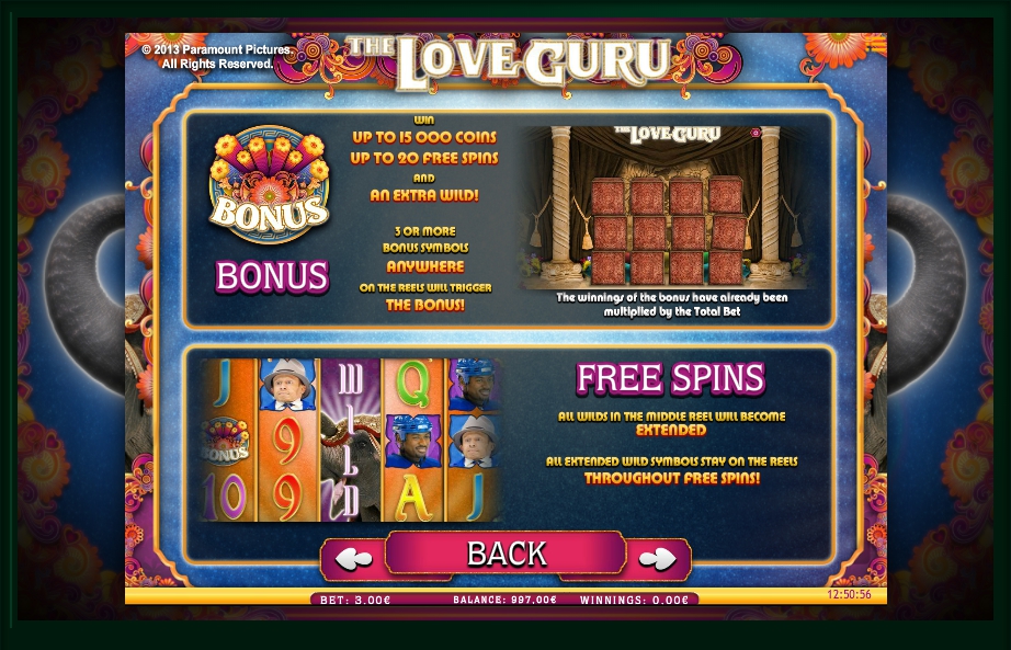 the love guru slot machine detail image 5