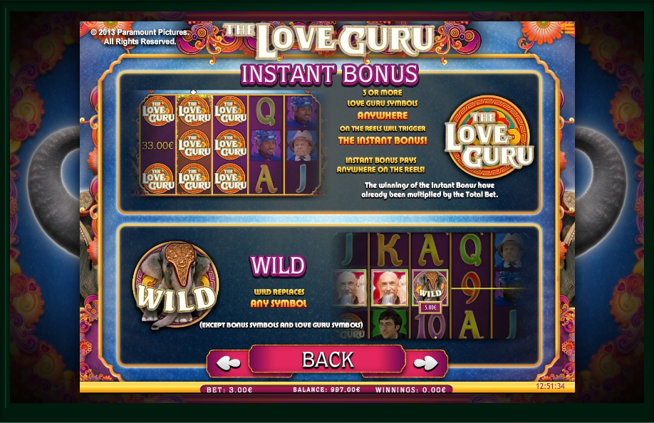 the love guru slot machine detail image 4