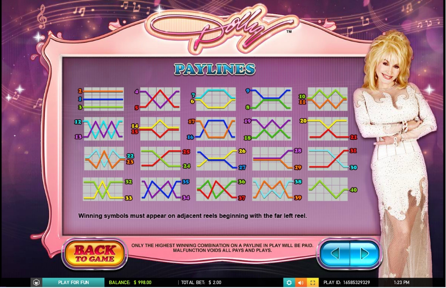 dolly parton slot machine detail image 7