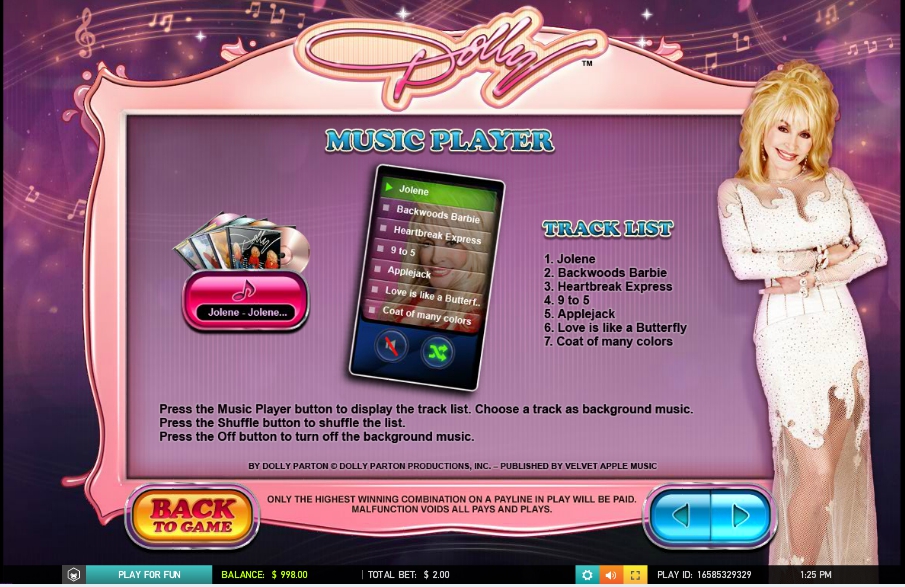 dolly parton slot machine detail image 1