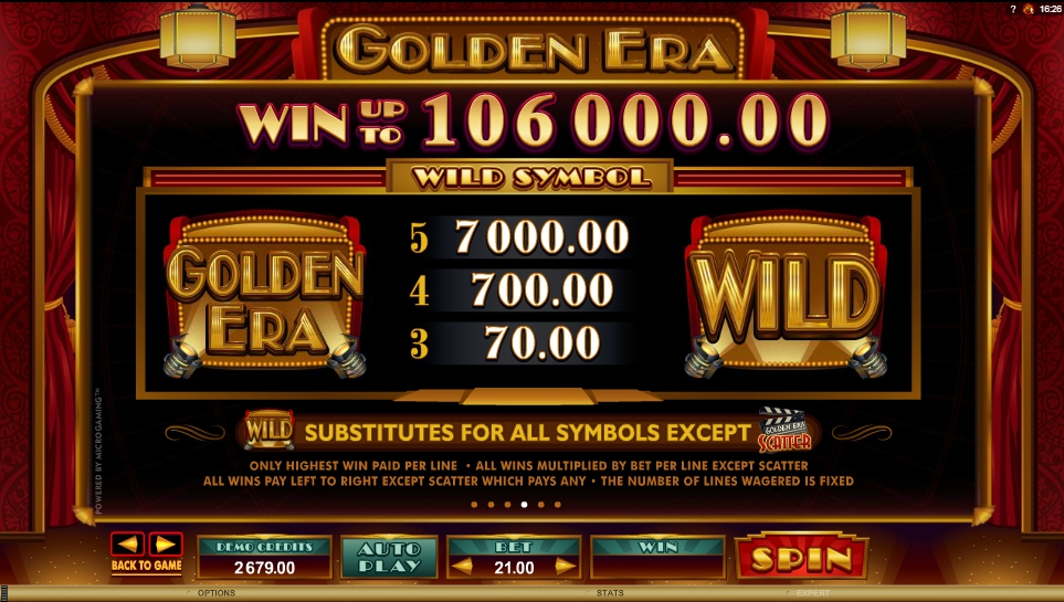 golden era slot machine detail image 3