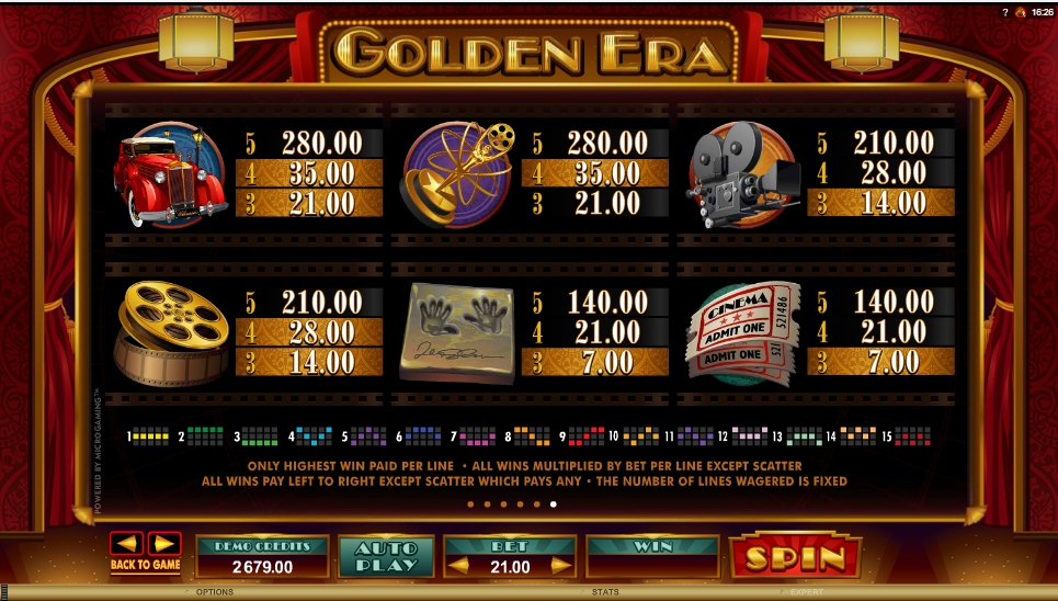 golden era slot machine detail image 0
