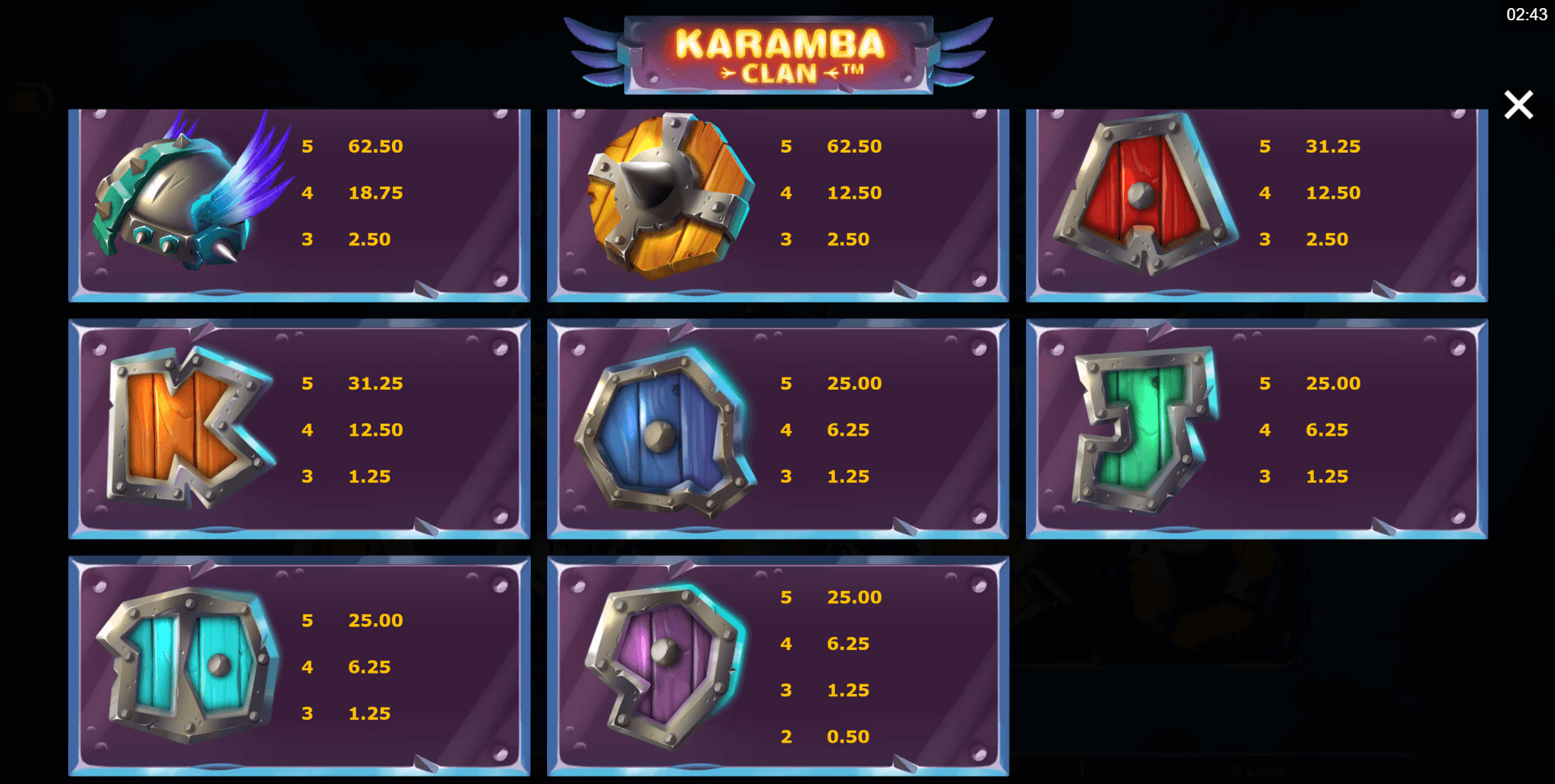 karamba clan slot machine detail image 1