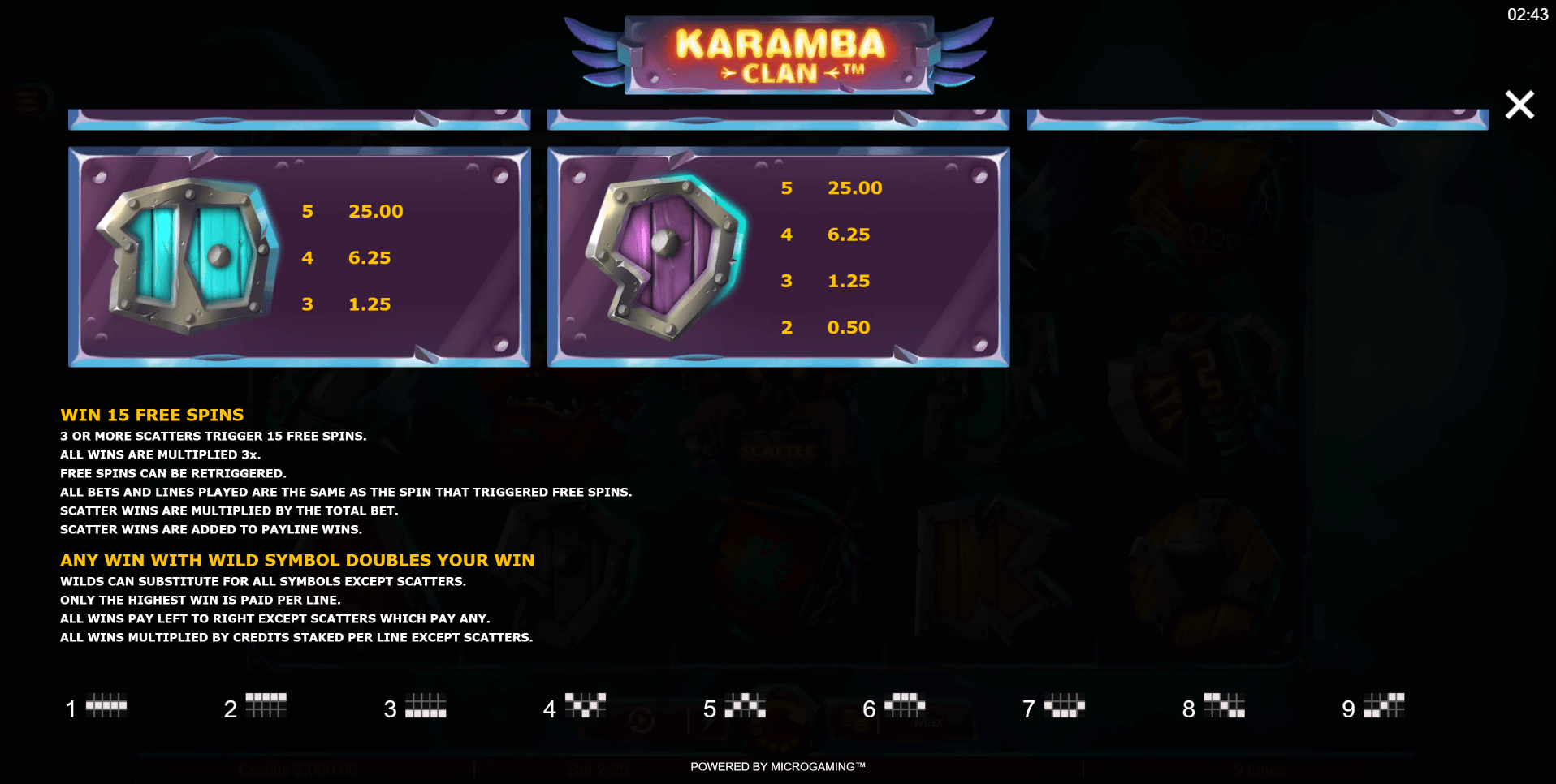 karamba clan slot machine detail image 2