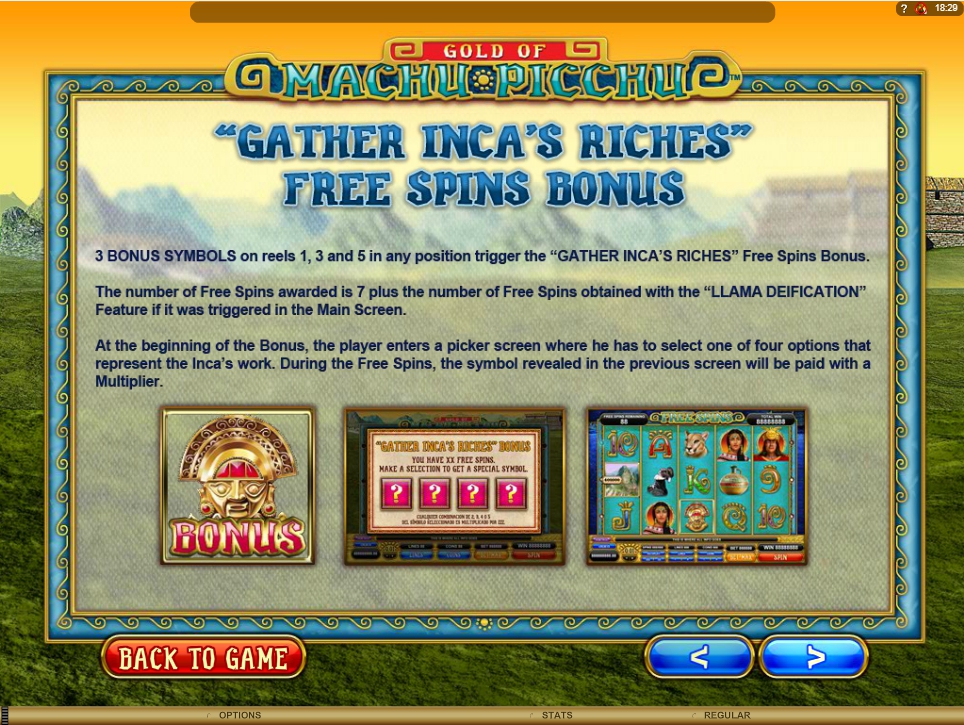 machu picchu slot machine detail image 3