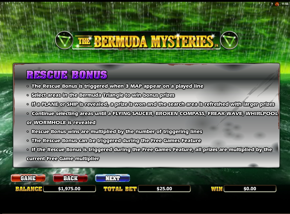 the bermuda mysteries slot machine detail image 3