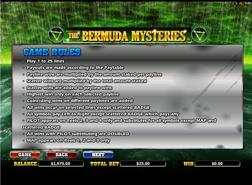 the bermuda mysteries slot machine detail image 2