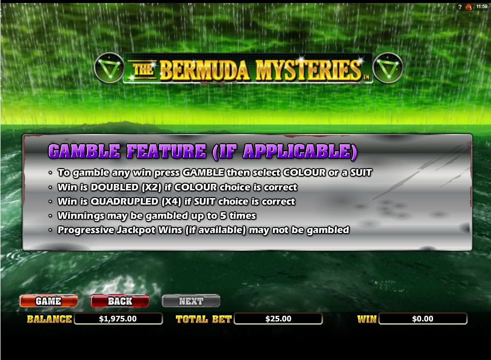 the bermuda mysteries slot machine detail image 0