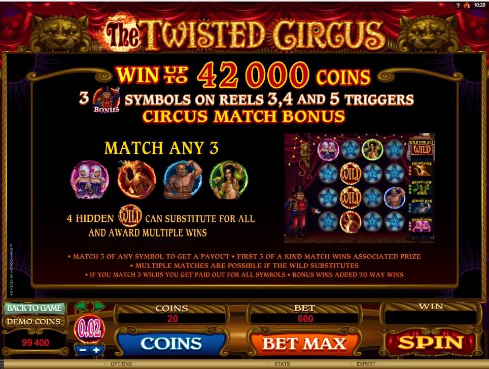 the twisted circus slot machine detail image 2