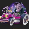 monster in a pink car - monster wheels