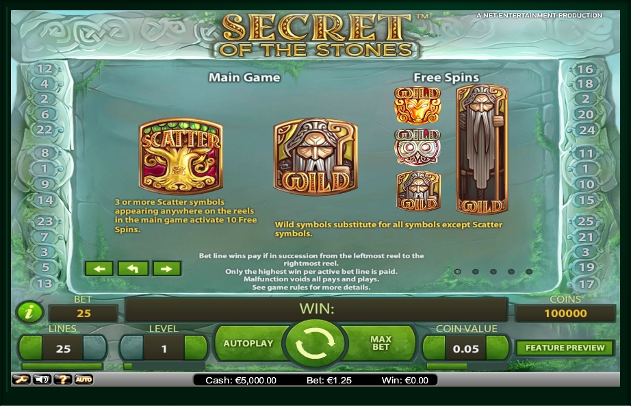 secret of the stones slot machine detail image 5