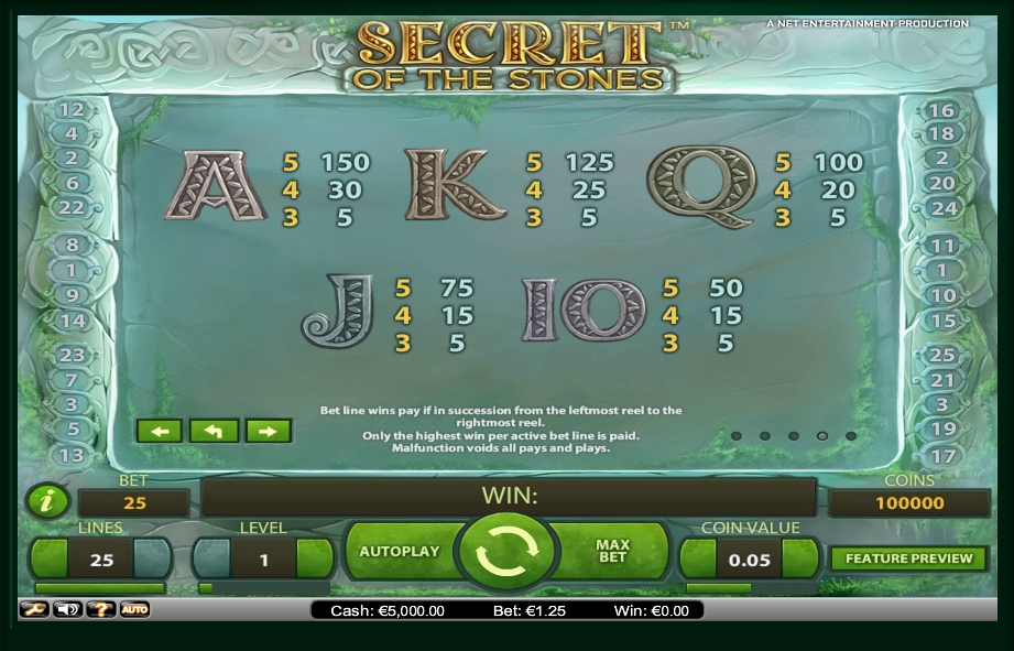 secret of the stones slot machine detail image 1