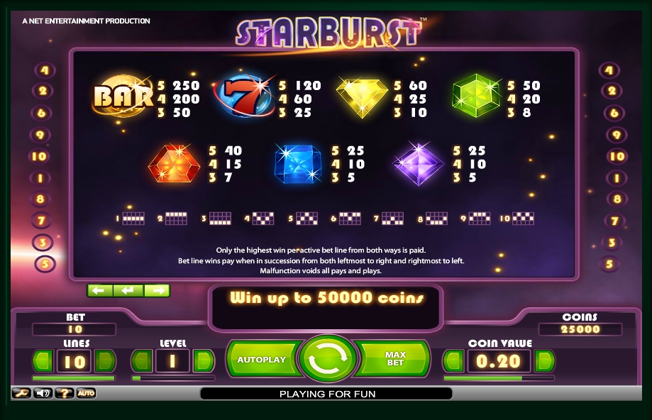 starburst slot machine detail image 0