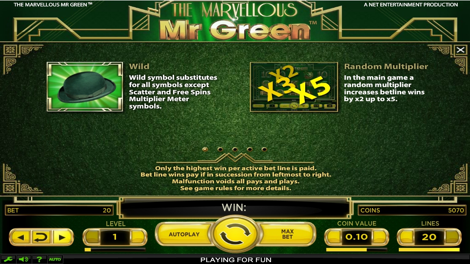 the marvellous mr green slot machine detail image 4