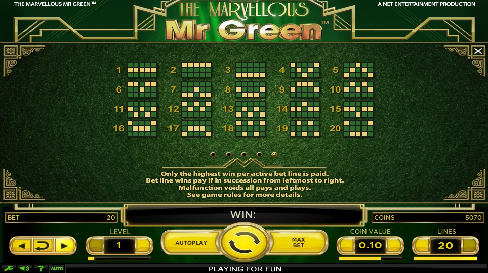 the marvellous mr green slot machine detail image 0