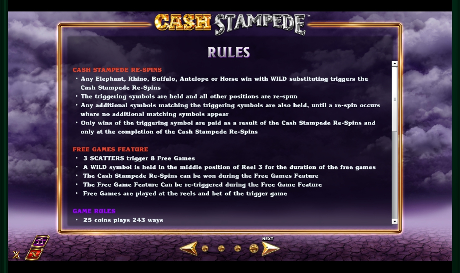 cash stampede slot machine detail image 0