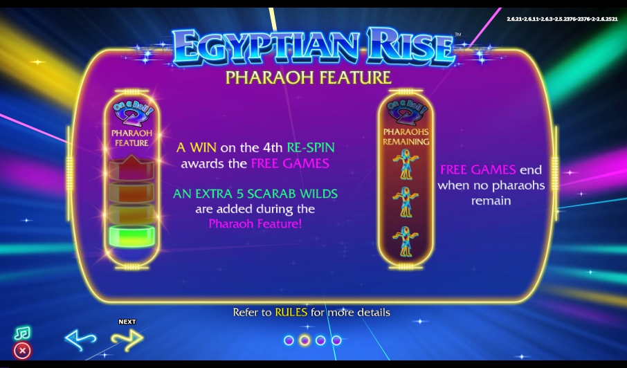 egyptian rise slot machine detail image 2