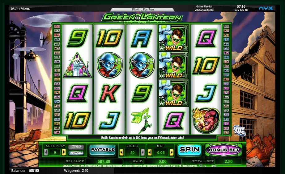 Green Lantern slot play free