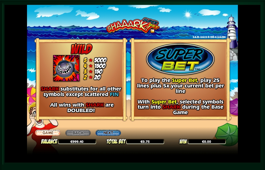 shaaark! super bet slot machine detail image 6
