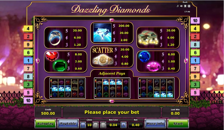dazzling diamonds slot machine detail image 0