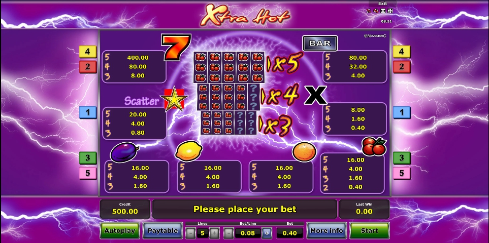 xtra hot slot machine detail image 0