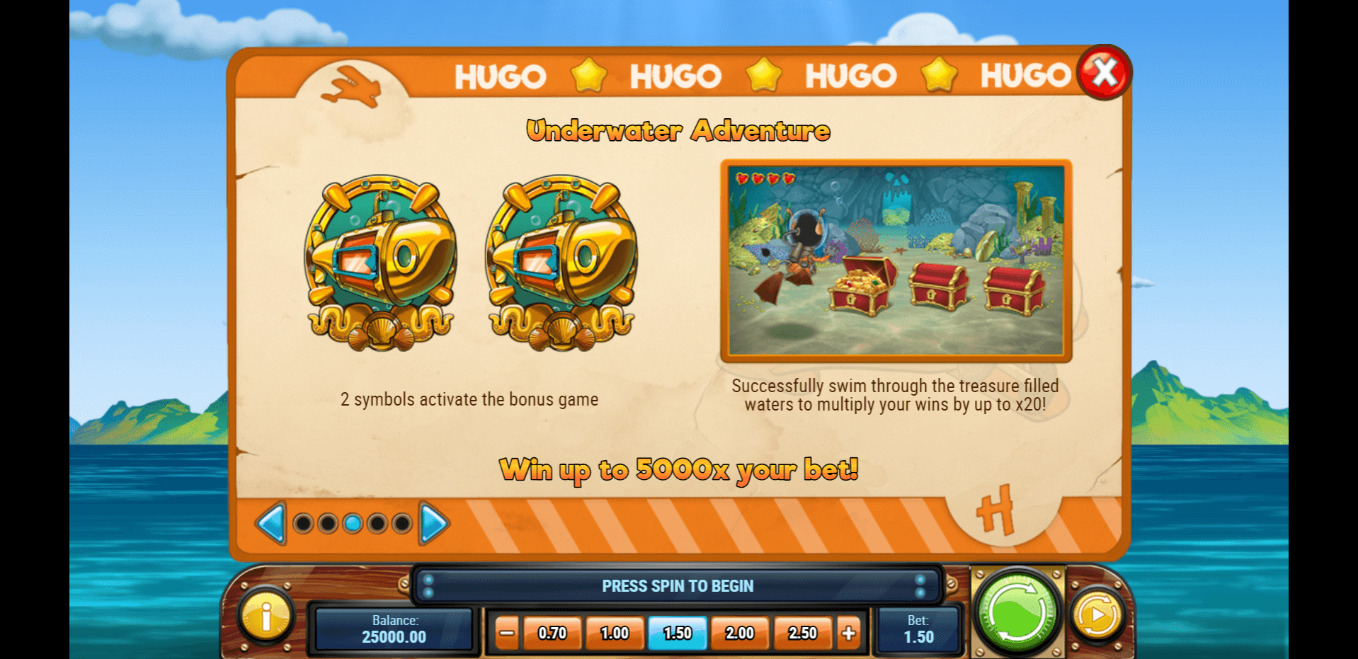 hugos adventure slot machine detail image 2