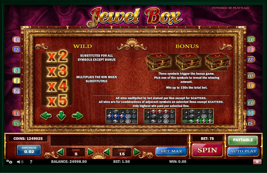 jewel box slot machine detail image 1