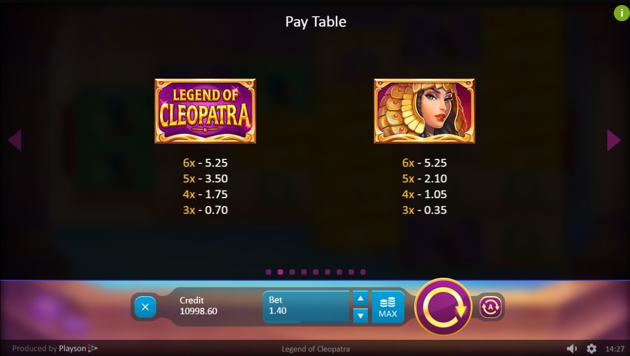 legend of cleopatra slot machine detail image 7