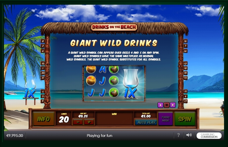 drinks on the beach slot machine detail image 1