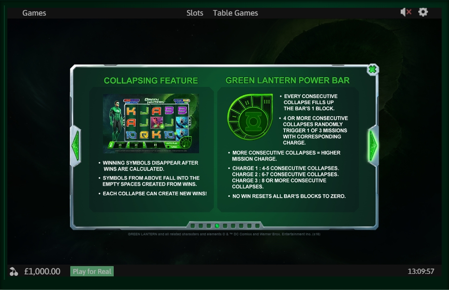green lantern slot machine detail image 5