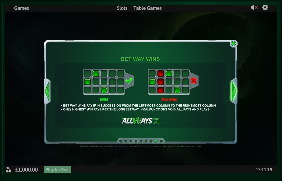 green lantern slot machine detail image 1