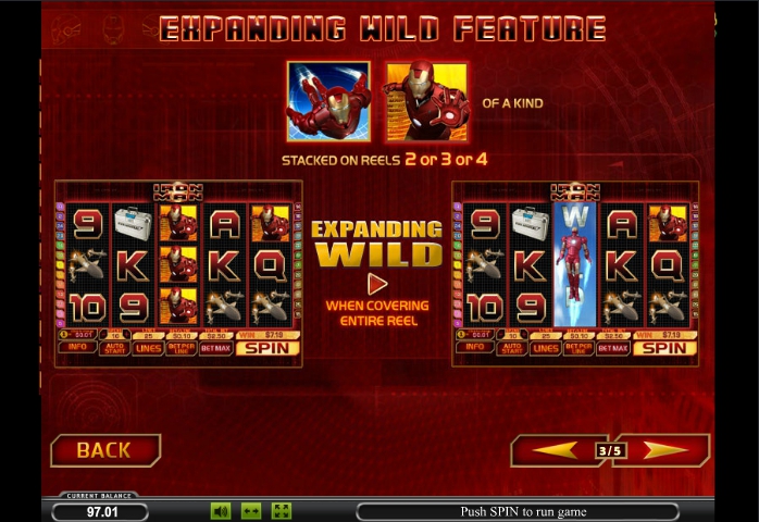 iron man 2 50 lines slot machine detail image 2