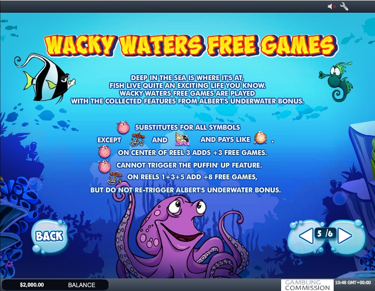 wacky waters slot machine detail image 1