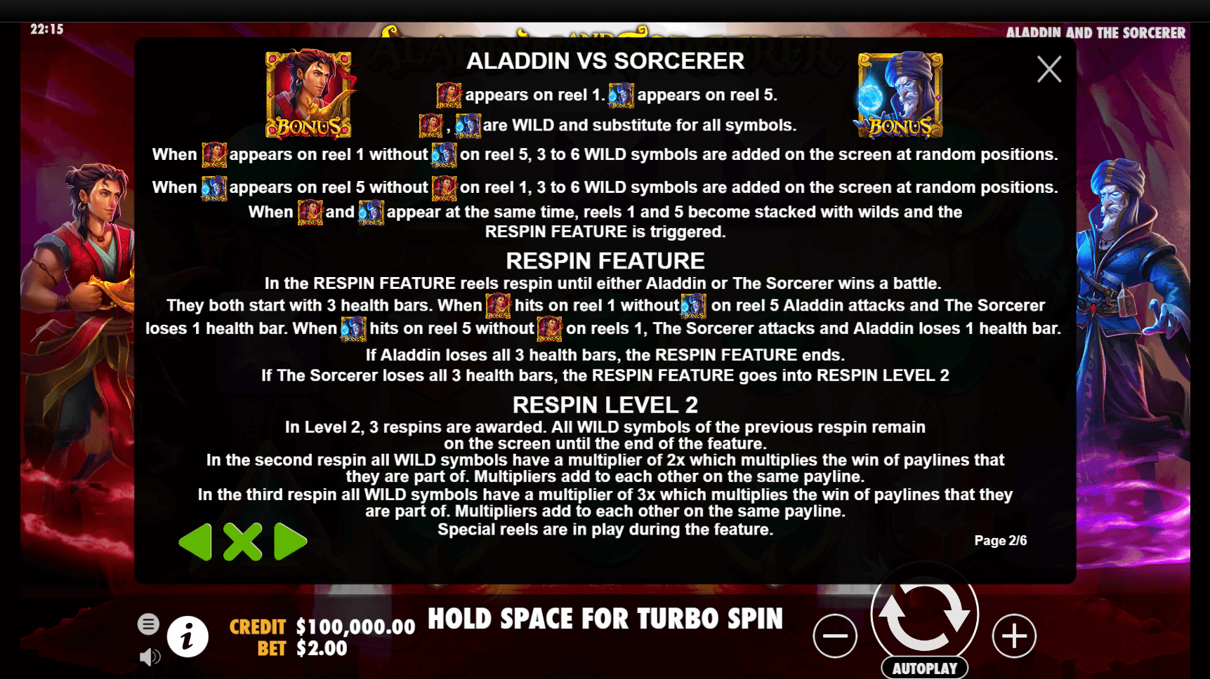 aladdin and the sorcerer slot machine detail image 1