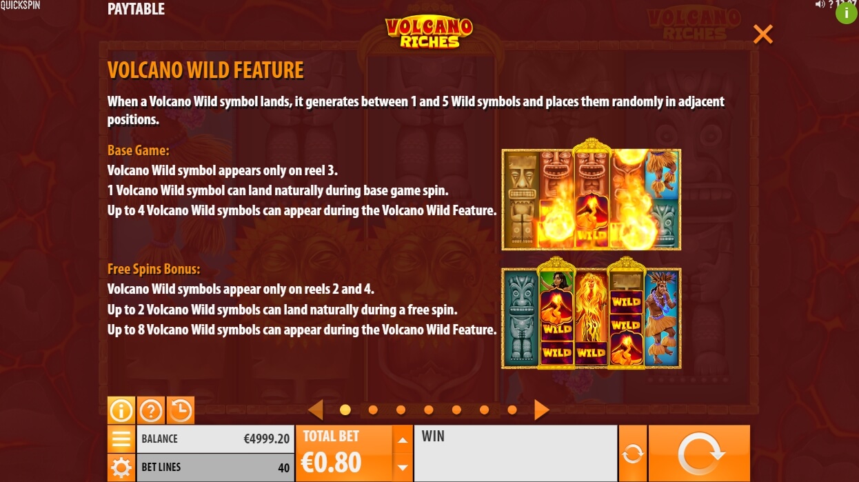 volcano riches slot machine detail image 6