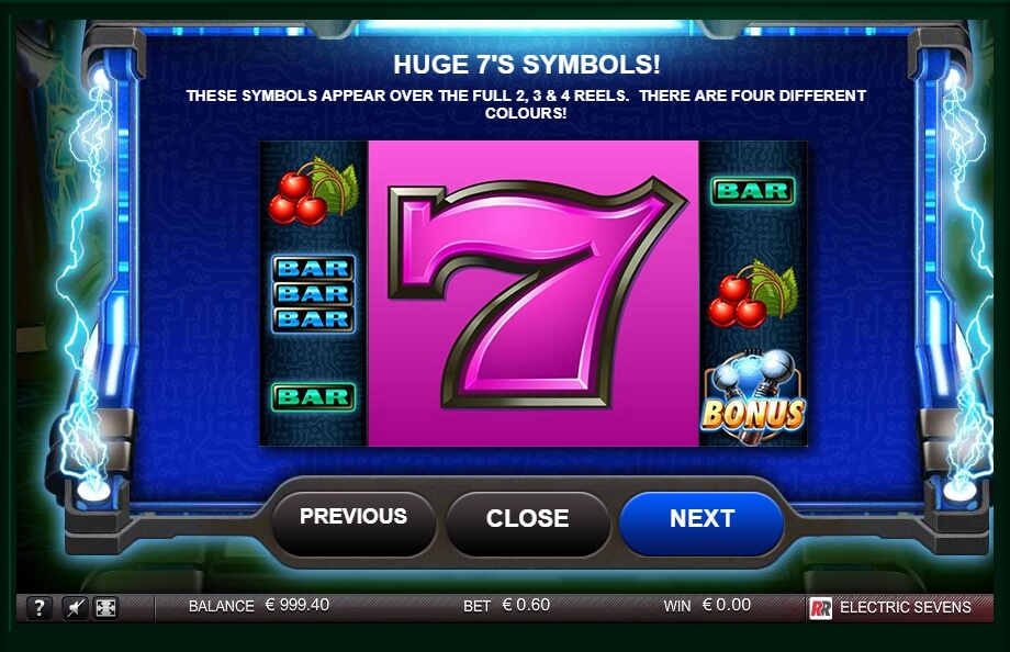 electric sevens slot machine detail image 6